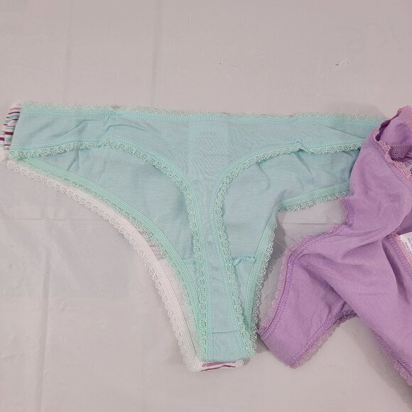 Secret Treasures Cotton Blend 3-Pack Multi-Color Women's Thong - Size Small - Picture 12 of 16